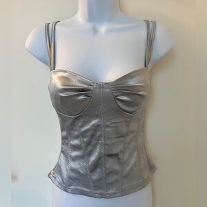 Elegant Silver Camisole Top